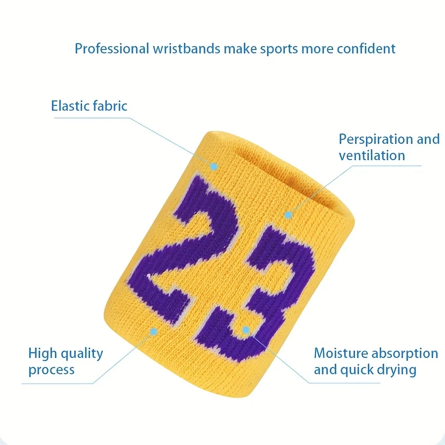 Sports Wristbands Breathable Men's Wrist Guards Sweat-Absorbing Active Wristwear Quick Dry Multiuse Basketball Gym Sweat Band