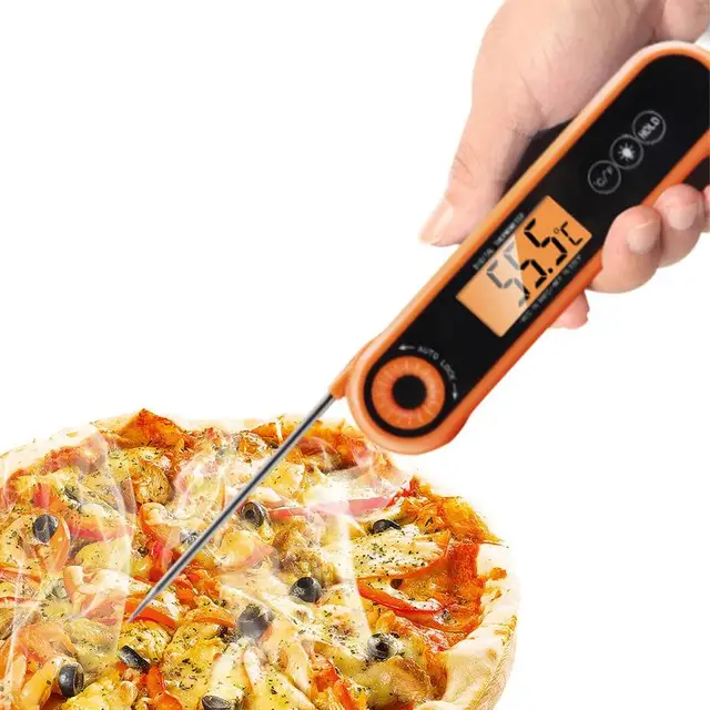 Digitális Húshőmérő Univerzális Vízálló Konyhai Hőmérő Mágneses Háttámlával És Összecsukható Multifunkcionális Húshőmérővel - Image 2