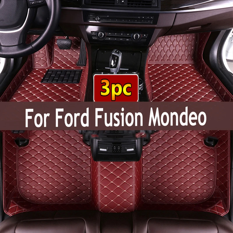 

LHD Carpets For Ford Fusion Mondeo 2016 2015 2014 2013 Car Floor Mats Leather Custom Waterproof Accessories Rugs Decoration