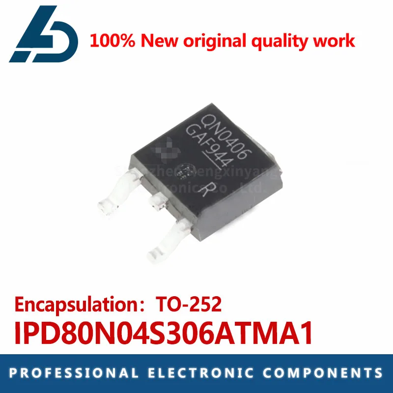 MOS 전원 조정기 삼극 트랜지스터 패치, IPD80N04S306ATMA1 패키지, TO-252, 20V, 40V