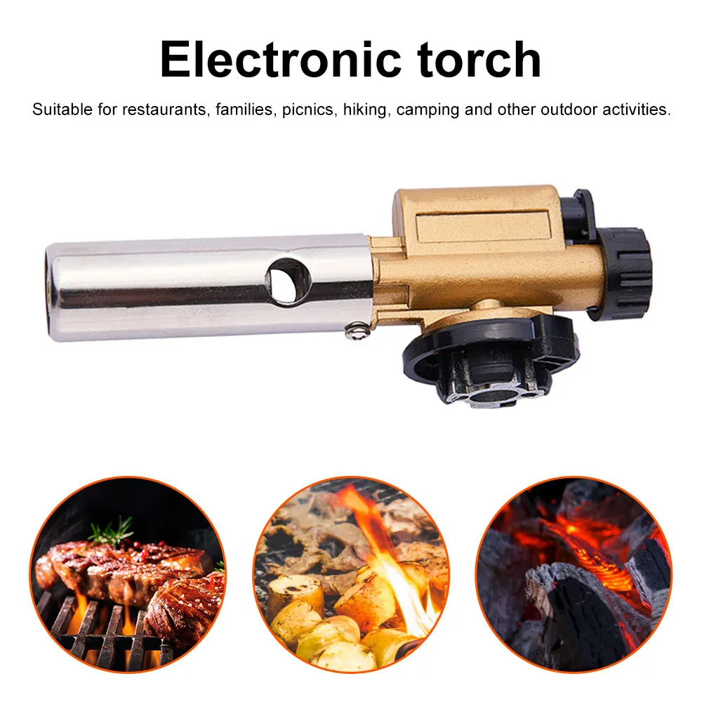 

Welding Gas Burner Flame Gas Torch Camping Flame Gun Blowtorch Cooking Soldering Butane AutoIgnition Gas Burner Lighter Heating