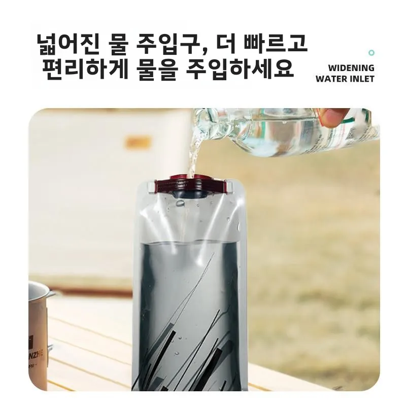 휴대용 대용량 두꺼운 부드러운 PVC 물주머니 투명 음악 축제 물 저장 가방 야외 캠핑 하이킹 물주머니