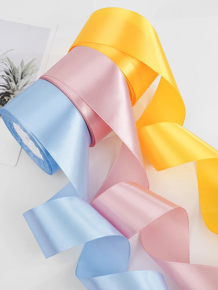 25Yards/Roll 5cm Satin Ribbons DIY Handmade Bows Crafts Fabric Christmas Halloween Birthday Party Gift Box Wrapping Tape satin ribbons satin ribbon ribbon decoration ribbon supplies wrapping ribbon fabric craft supplies