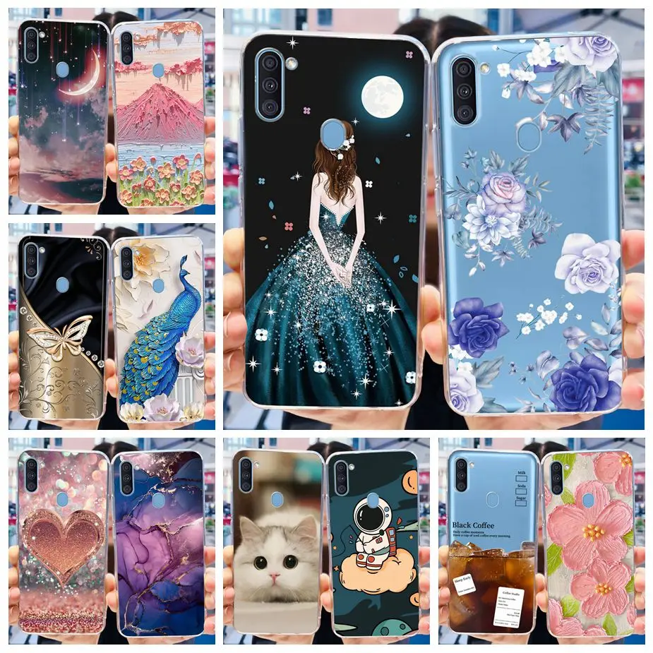 Per Samsung Galaxy A11 Case Sm-A115F Fashion Painted Cover Custodia In Silicone Trasparente Per Samsung A11 M 11 Galaxy M11 Soft Fundas