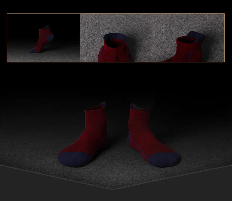 5 Paar/Set Herrensocken aus Baumwolle für Sport, Basketball, Laufen, Hochwertige Komfortable Atmungsaktive Neue Männer-Socken – Detail 6
