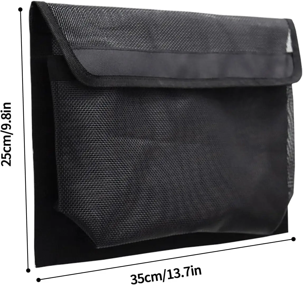 Waterproof Self-Adhesive Mesh Storage Bag with Cover