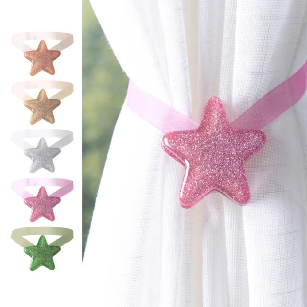 

Star Shape Magnet Curtain Buckle Magnetic Mesh Tieback Holder Window Curtain Clip Holder Strap Accessories Home Decor