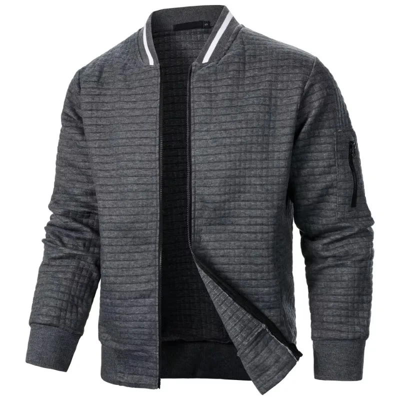 جاكيت رجالي بأكمام طويلة وسحاب ، معاطف بيسبول ، بل...