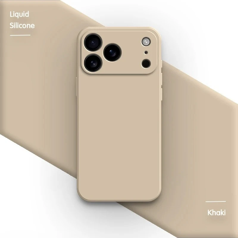 Premium Liquid Silicone Phone Case with Lens Protection - Soft and Durable Protective Cover