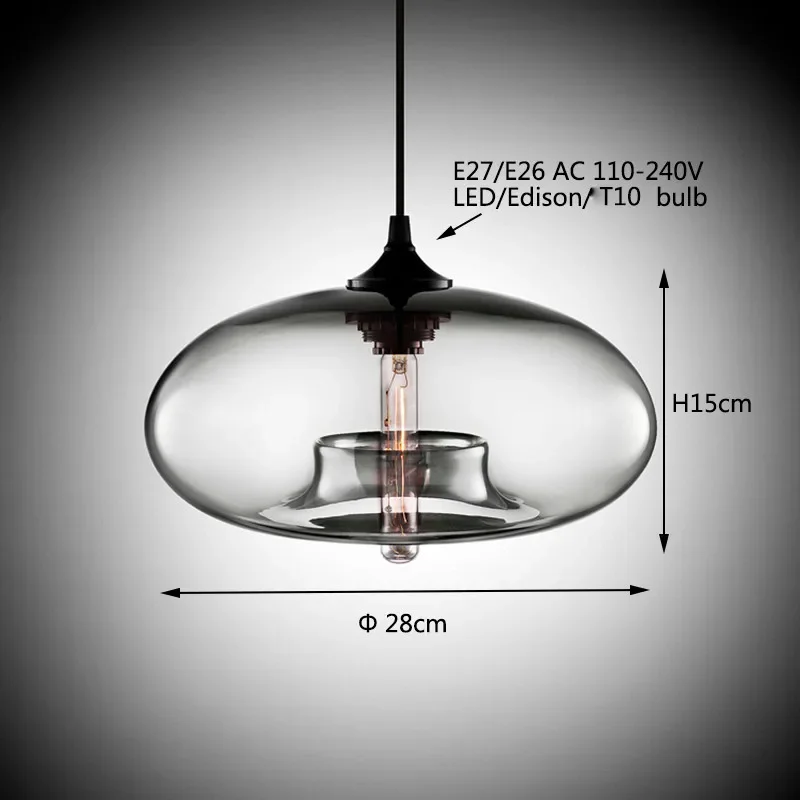 Nordic Modern Hanging Loft 7 Color Glass Pendant Lamp Decor for Kitchen Restaurant Room Lovely Spherical Light Fixtures
