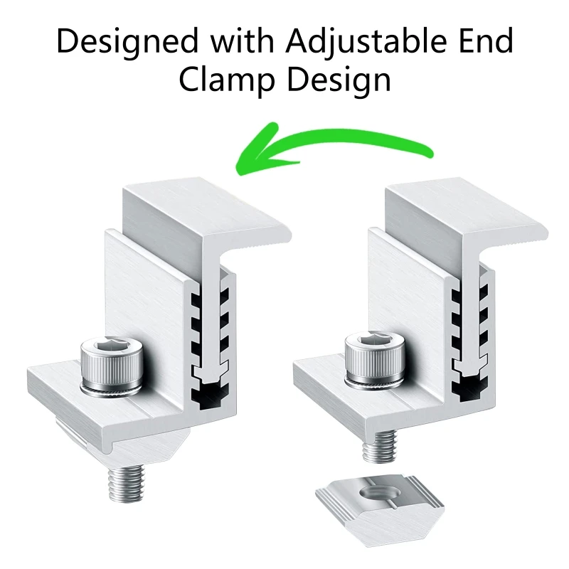 

10Pcs Solar Panel Mounting Brackets Lightweight Aluminum Corrosion-Free Construction for RVs, Trailers, Boats, Yachts
