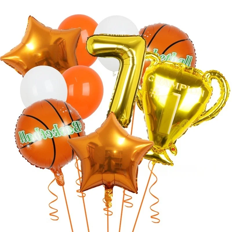 10-Piece Basketball Balloon Party Decorations Set
