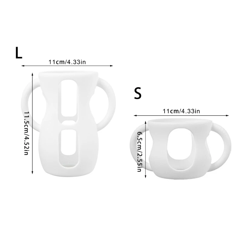 Silicone Bottle Sleeves for Avent Natural Glass Baby Bottles Food-Grade Bottle Sleeves with Grip Handle Protection Cover