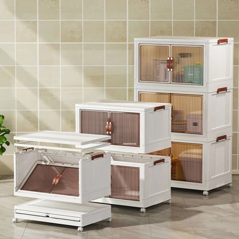 Nordic Kitchen Cabinet Multifunction Pulley Household Cupboar Sideboard For Kitchen Furniture Multilayer Design Storage Cabinets 5