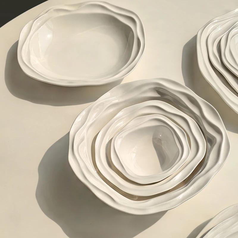 French Wave Pattern Ceramic Bowls 2