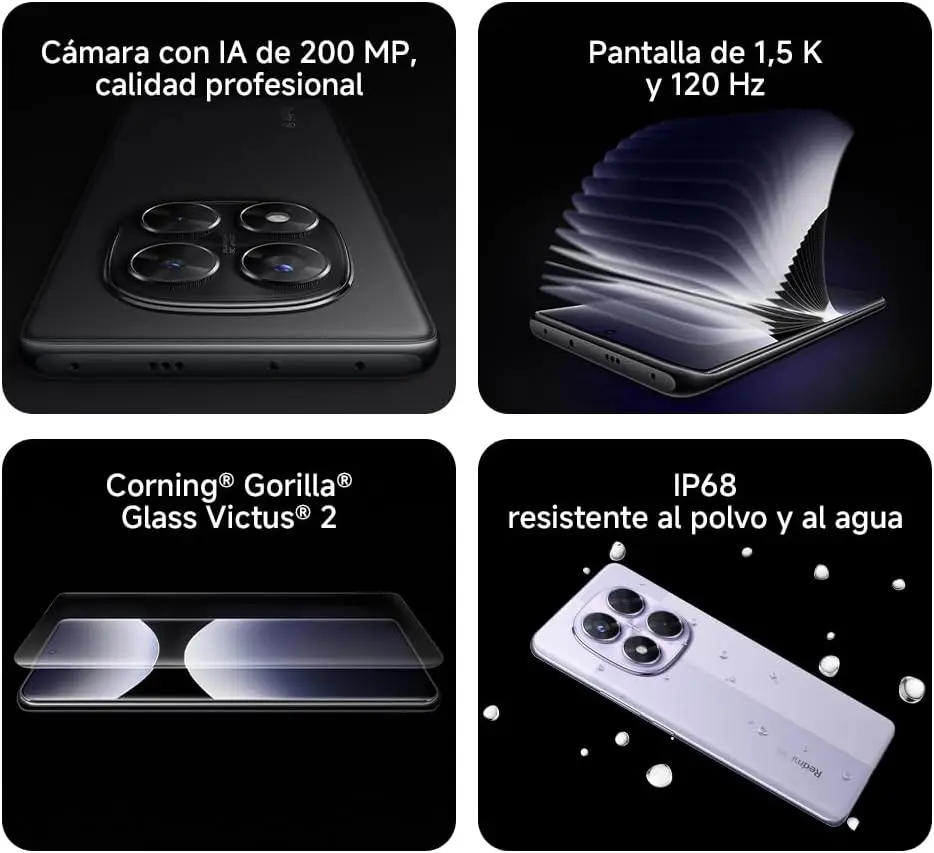 Versione globale Redmi Note 14 Pro 5G NFC Smartphone dimensioni 7300 + 200MP fotocamera 1.5K 120Hz schermo AMOLED - immagine 2