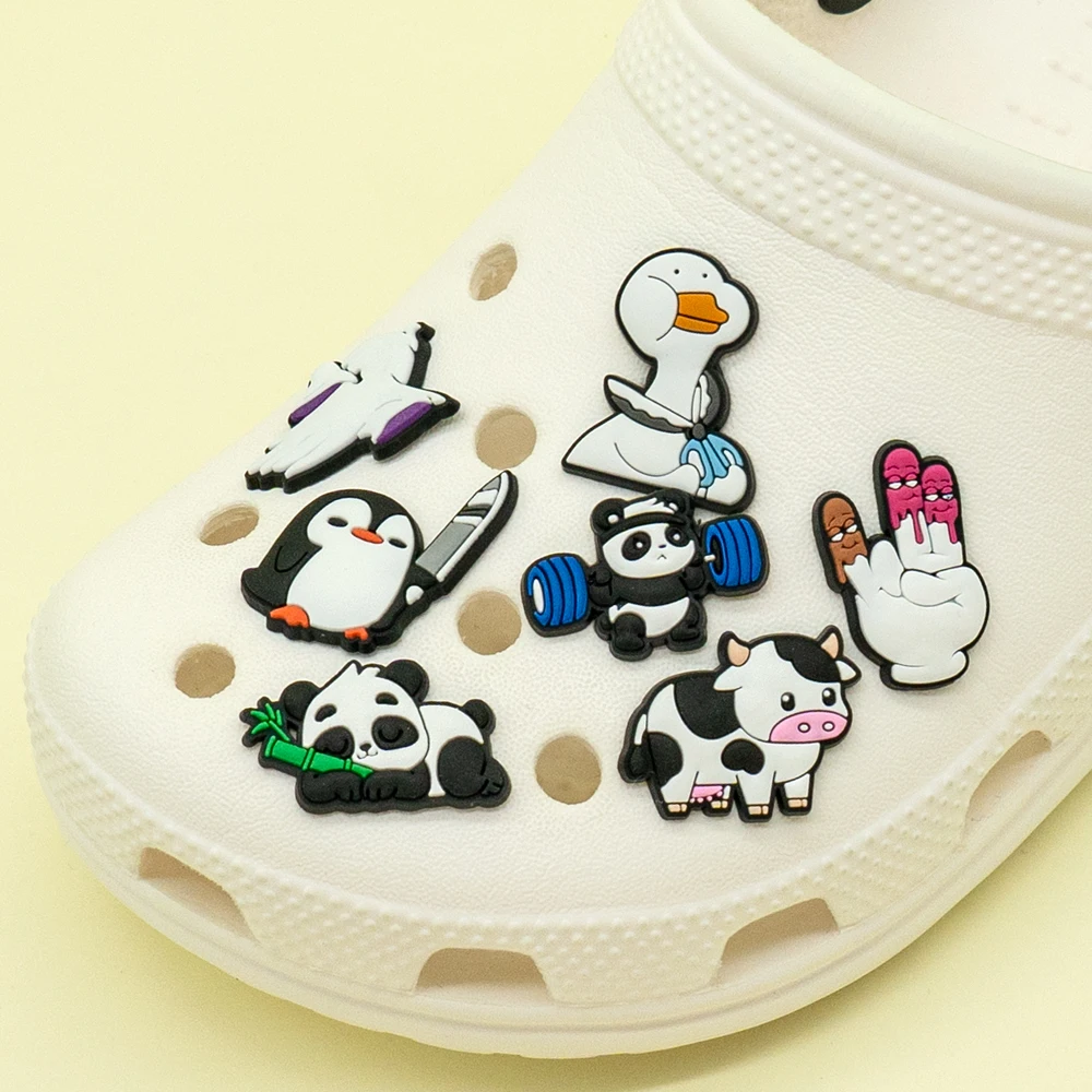 1PCS Funny Animals Shoes Charms Cactus Avocado Duck Penguin Pig Dog Frog Shoes Decoration Buckle Ghosts Shoe Accessories - AliExpress 322
