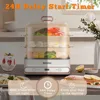 Electric Food Steamer, 15QT Vegetable Steamer with 3-Tier Stainless Steel Trays, 1200W, 24H Delay Start, Auto Shut-Off, BPA-Free 6