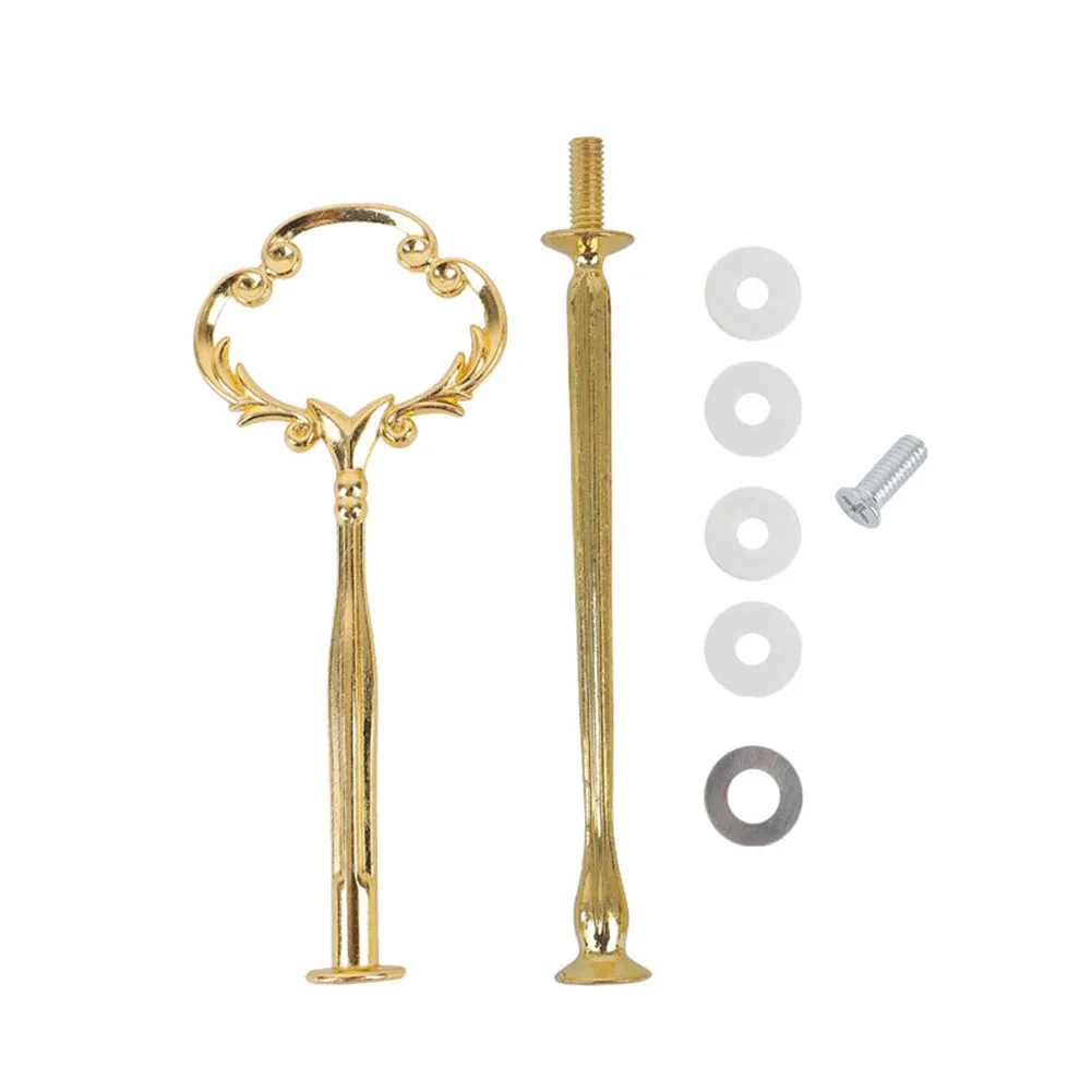 

2/3 Tier Cake Plate Stand Handle Cake Stand Hardware Holder For Wedding Party Making Resin Cupcake Dessert Platter Serving Stand