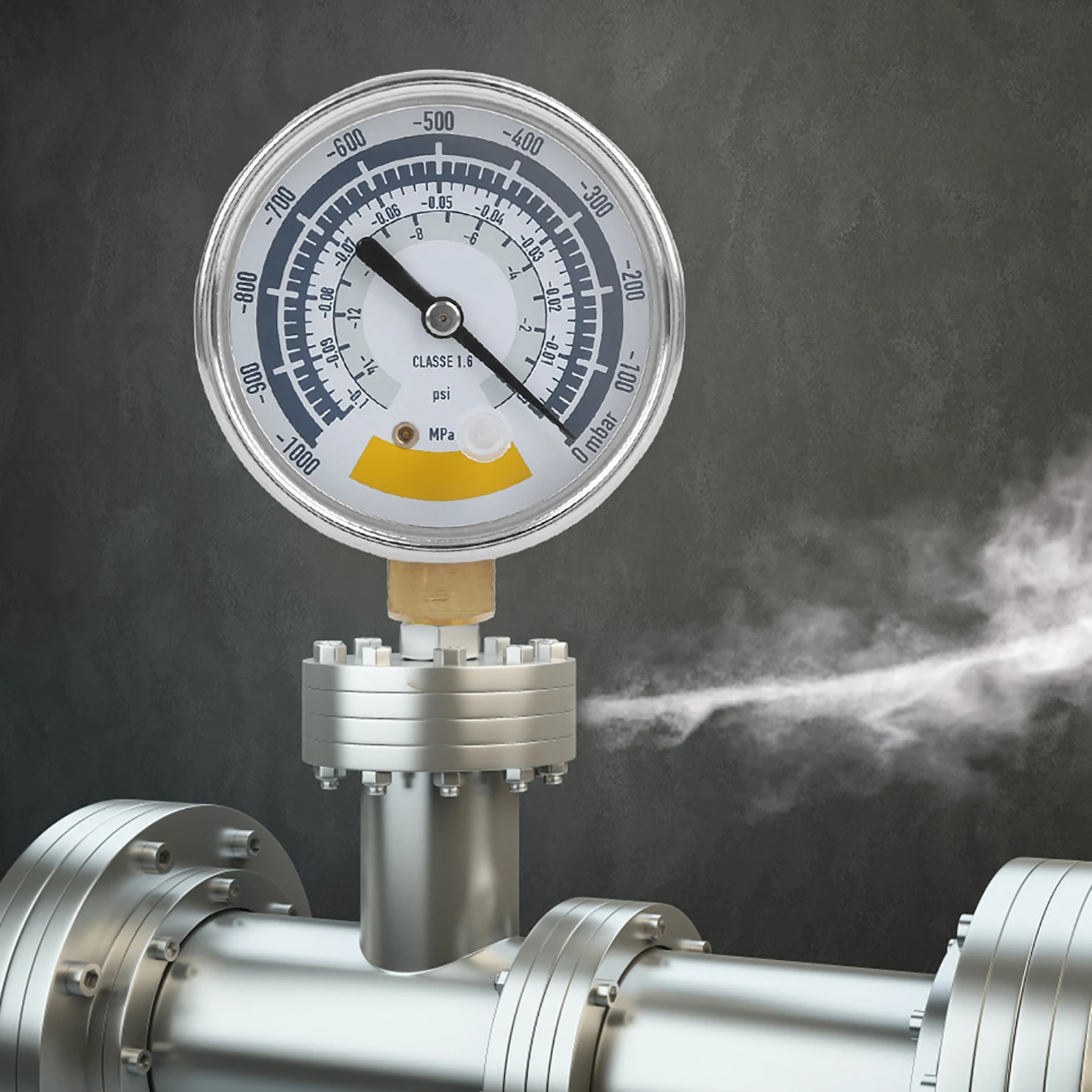 Pressure Gauge Pressure Gauge Accurate Air Gauge Instrument for Vacuum Pump 0‑14psi NPT 1/8in Connector Vacuum 0‑14psi Pressure