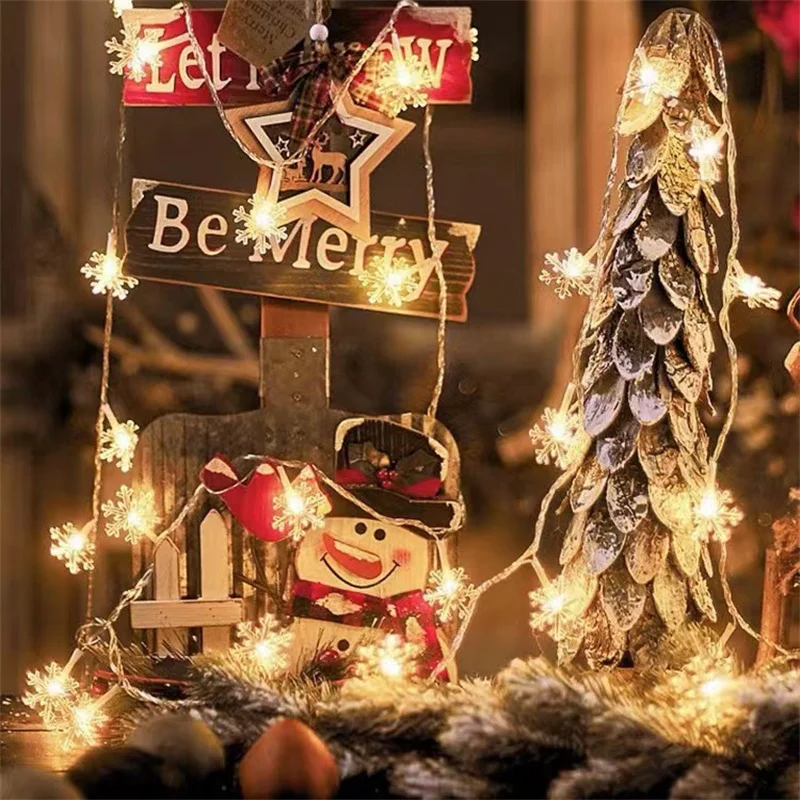 

1.5M 10M Snowflake LED String Lights Fairy Lights Led Light Battery-operated Garland New Year Christmas Decorations Noel Navidad