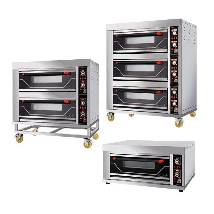 Popular Baking Equipment 3 Deck 9 Trays Crown A Electric Deck Oven for Bakery