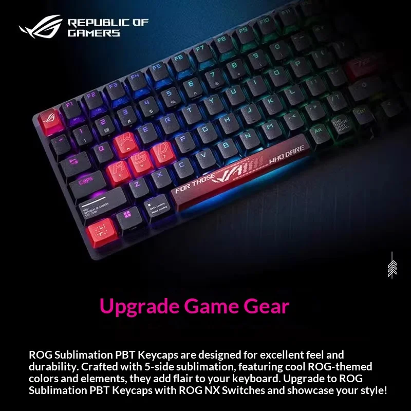 Rog 키캡 PBT 열승화 프린팅, Rog Azoth, Rog Strix Scope II, Rog Strix 2 98 맞춤형 기계식 키보드 액세서리
