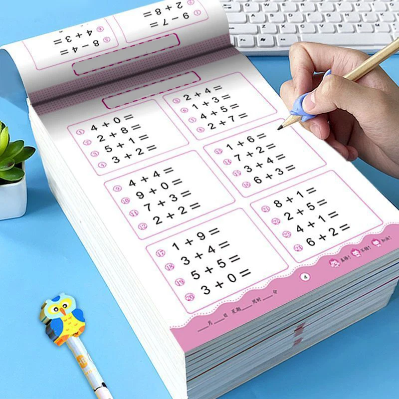 80 Pagine/Libro Addizione E Sottrazione Per Bambini Apprendimento Matematica Cartella Di Lavoro Quaderno Aritmetica Scritto A Mano Quaderni