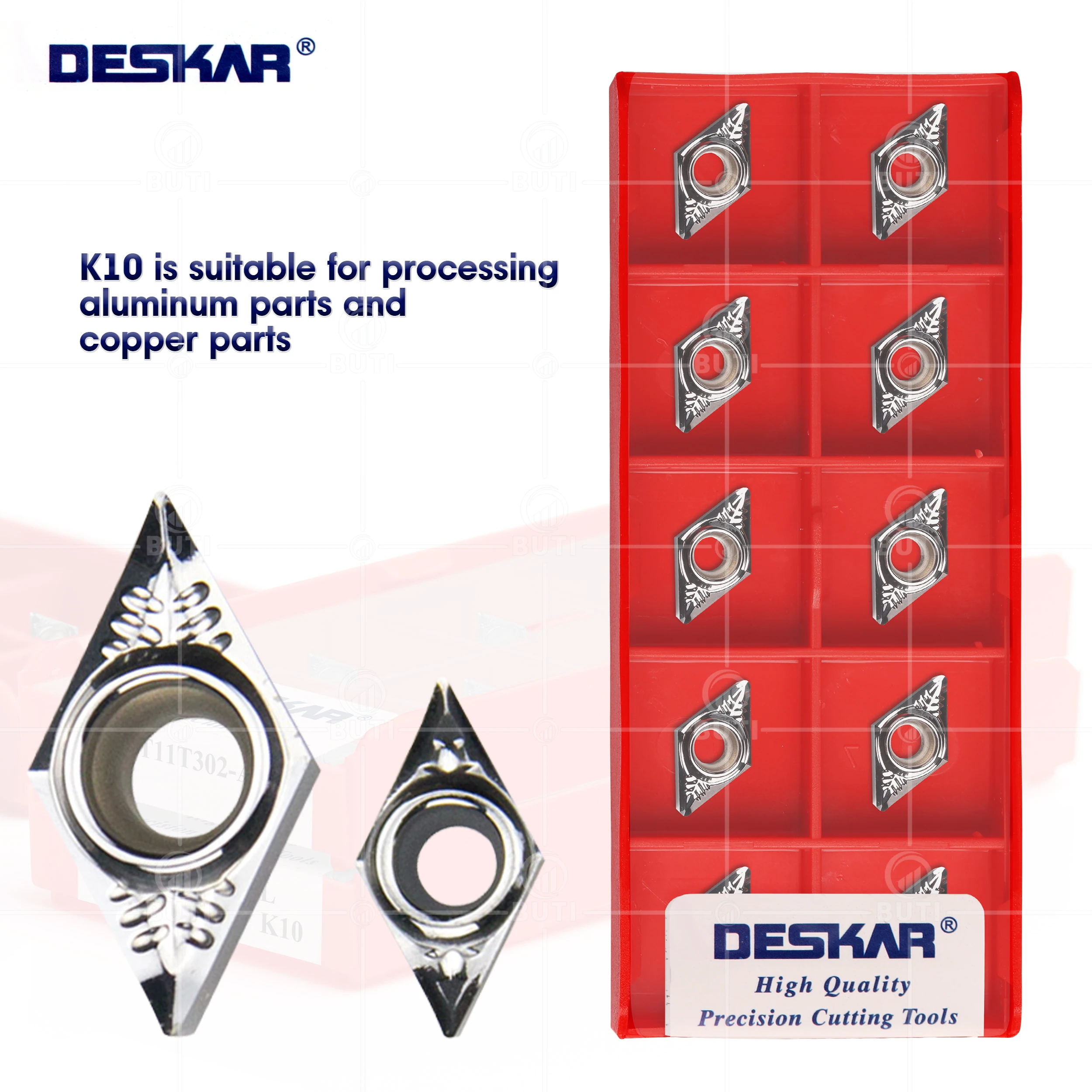 DESKAR 100 % Original DCGT 070202 DCGT 070204 DCGT 070208 AL K10 DCGT11T302 DCGT11T304 DCGT11T308 Drehmesser Drehmaschine für Aluminium