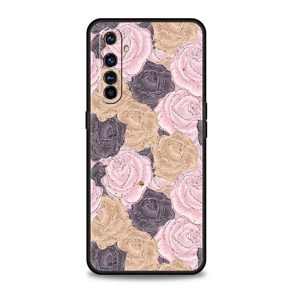 Gold Rose Love Heart Phone Case - Elegant Protective Cover
