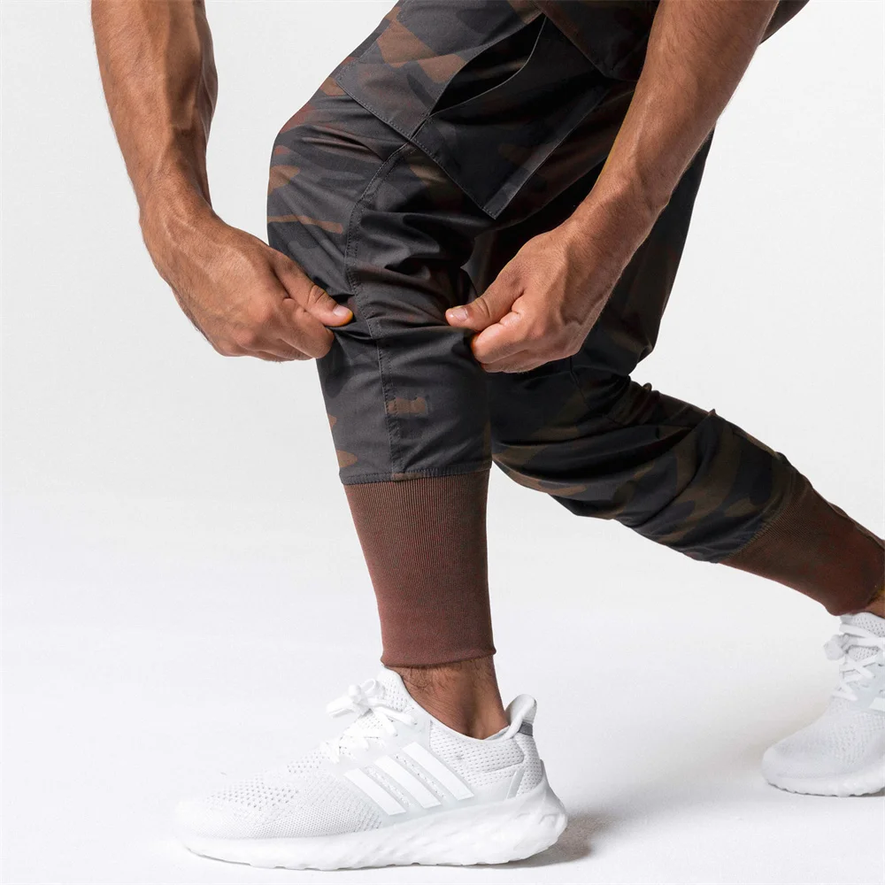 Camo Joggers Sweatpants Men Casual Cargo Pants Gym Fitness Quick Dry Slim Trousers Autumn Male Crossfit Running Sport Trackpants