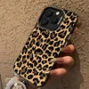 Brown Leopard Anti-drop Armour Phone Case For iPhone 15 Pro Max 16 14 13 12 11 Pro X XR XS 7 Plus 16E Lens protect plating Cover 3