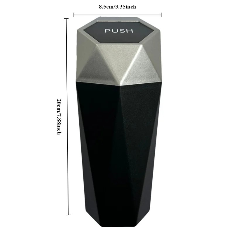 1pc Car Trash Can Mini Cup Holder Diamond Shaped Trash Can Desktop Storage Box Car Garbage Cans Garbage Bin