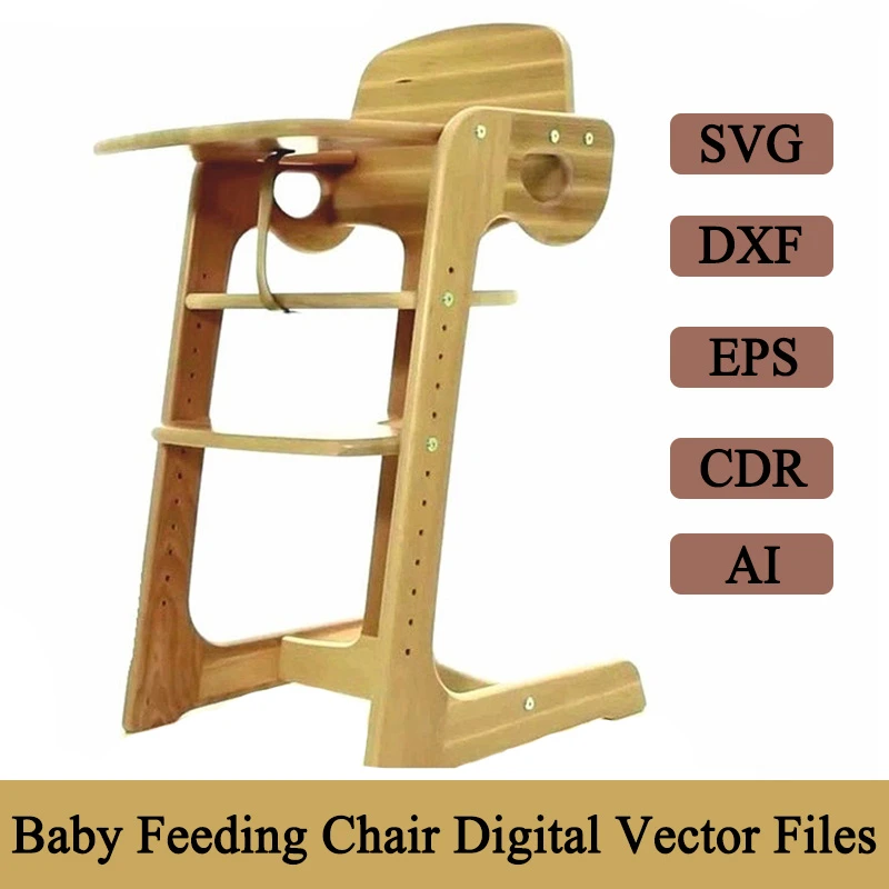 best wood router Baby Feeding Chair Pattern Laser File Laser Cut DXF SVG Vector File 3D Puzzle for CNC Laser Cutting Engravnig horizontal boring machine wood