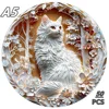 Cat A3 A4 A5 Wooden Puzzle for Adults Children Toys Wood DIY Crafts Round Shaped Holiday Gift Building Blocks Home Decorate 6