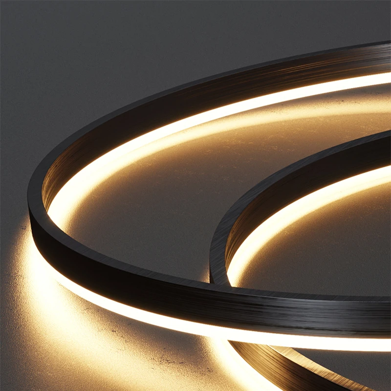 LED Ceiling Light Modern LED Living Room Chandelier White/Gold Ring Ceiling Light For Dining Room Bedroom Kitchen Lustre Home Indoor Lighting