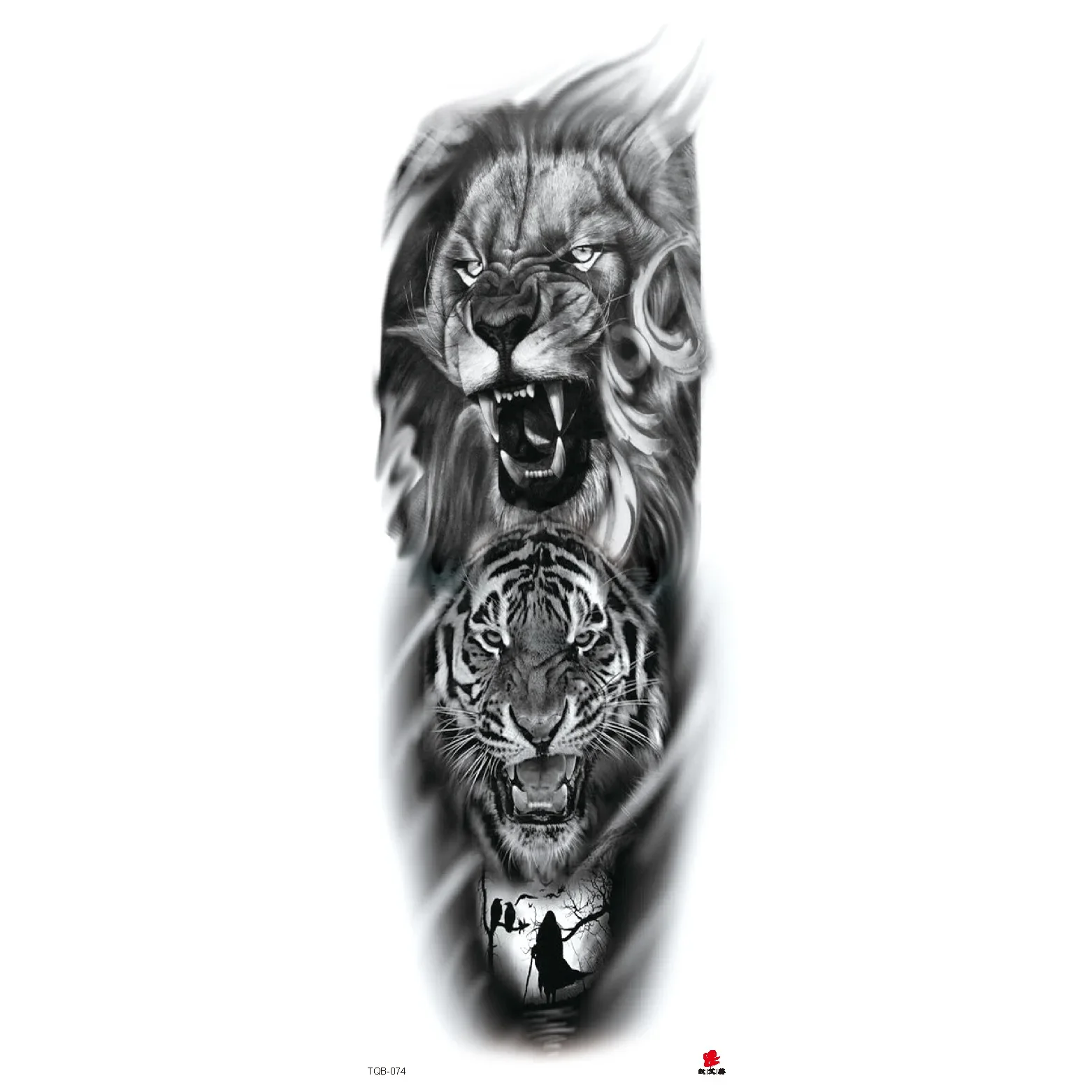 Long Flower Full Arm Waterproof Temporary tattoo sticker temporary tattoos tattoo sleeve Tattoo Sticker