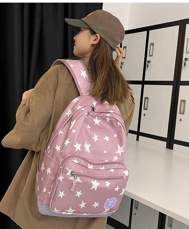 Kawaii Starry Large Capacity Harajuku College Backpack