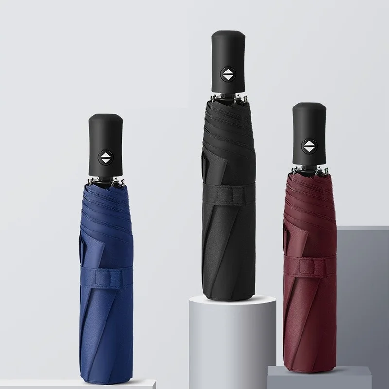 Automatic Umbrella Eight Bone Vinyl Sunshine And Rain Dual-purpose Sunshade UV Rays Automatic Folding