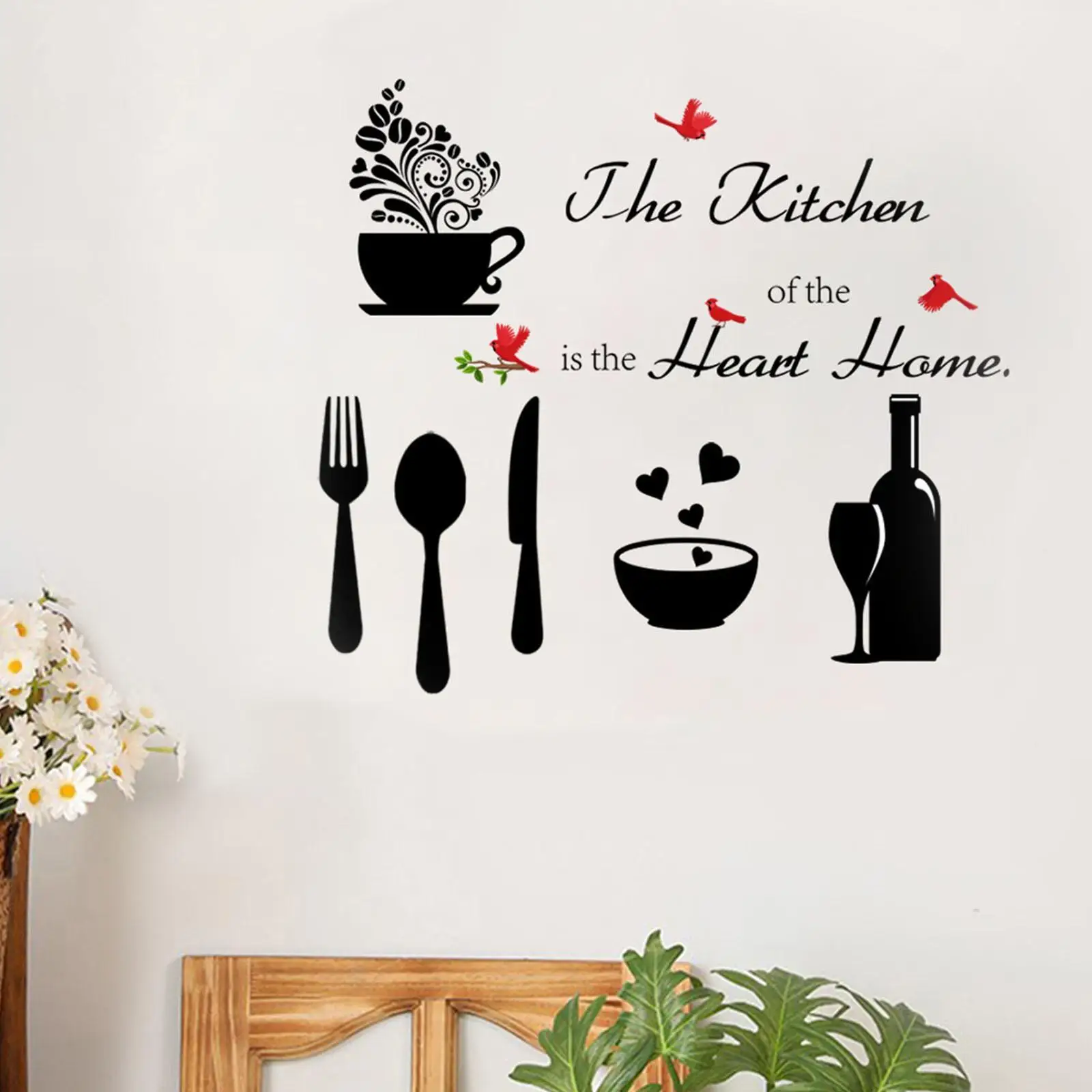 2 Sheets Wall Stickers,Door Window Decals Mug Bottle Cup Tableware Modern Window