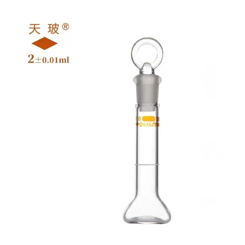 TIANBO 체적 플라스크, 투명, A 레벨, 붕규산염 유리