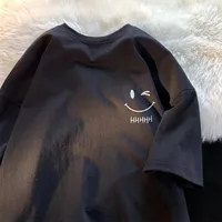 T-shirt d'été à manches courtes imprimé, Simple et à la mode, pour dames et garçons, même haut ample et décontracté de grande taille 2