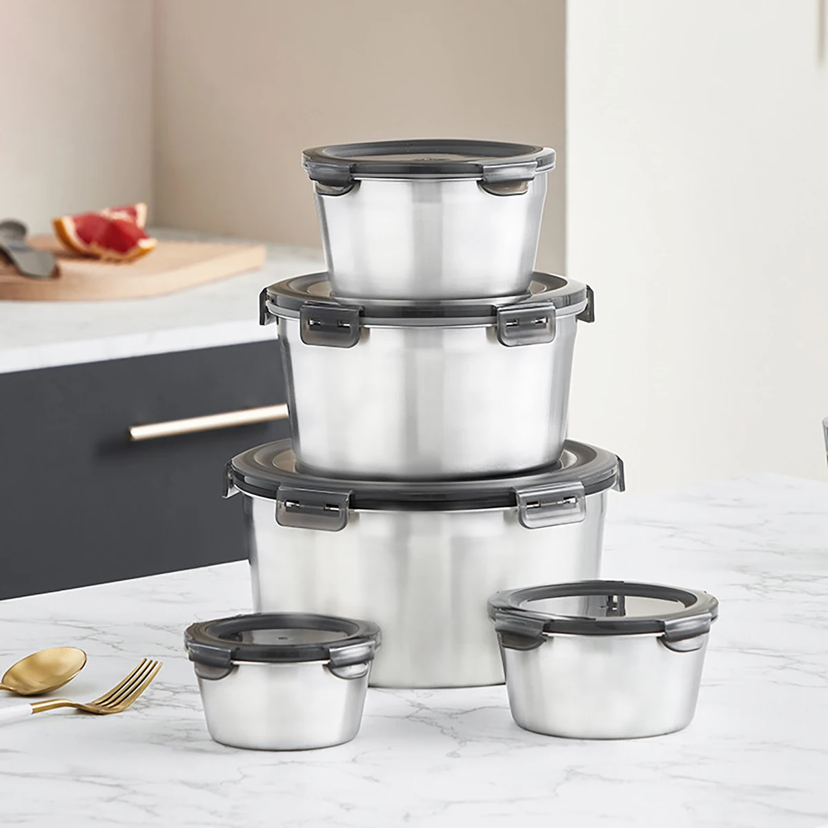 304 Stainless Steel Meal Container  Stainless Steel Snack Containers - 304  Stainless - Aliexpress