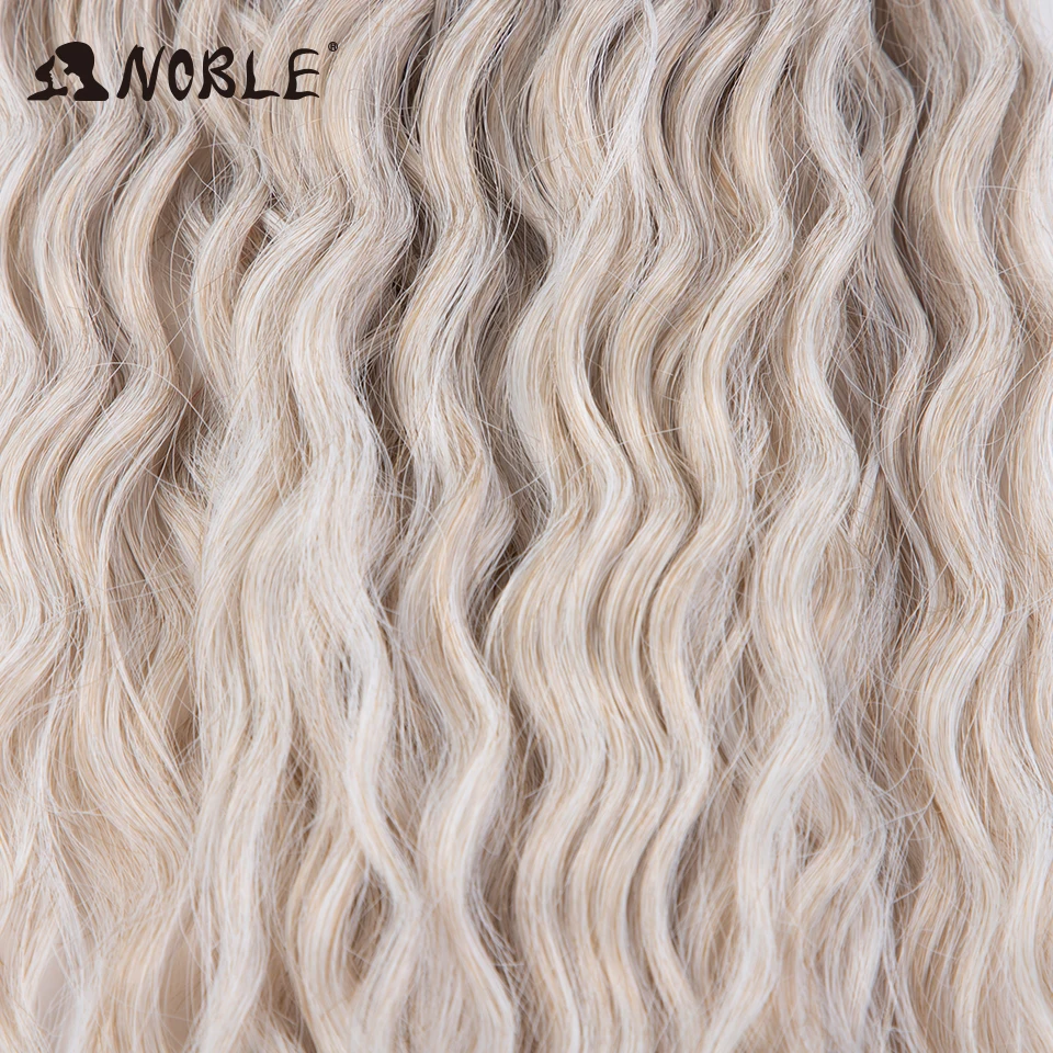 Noble Synthetic Hair Cosplay Water Wave 24Inch Twist Crochet Hair Braid Hair Ombre Blonde Pink Deep Wave Braiding Hair Extension
