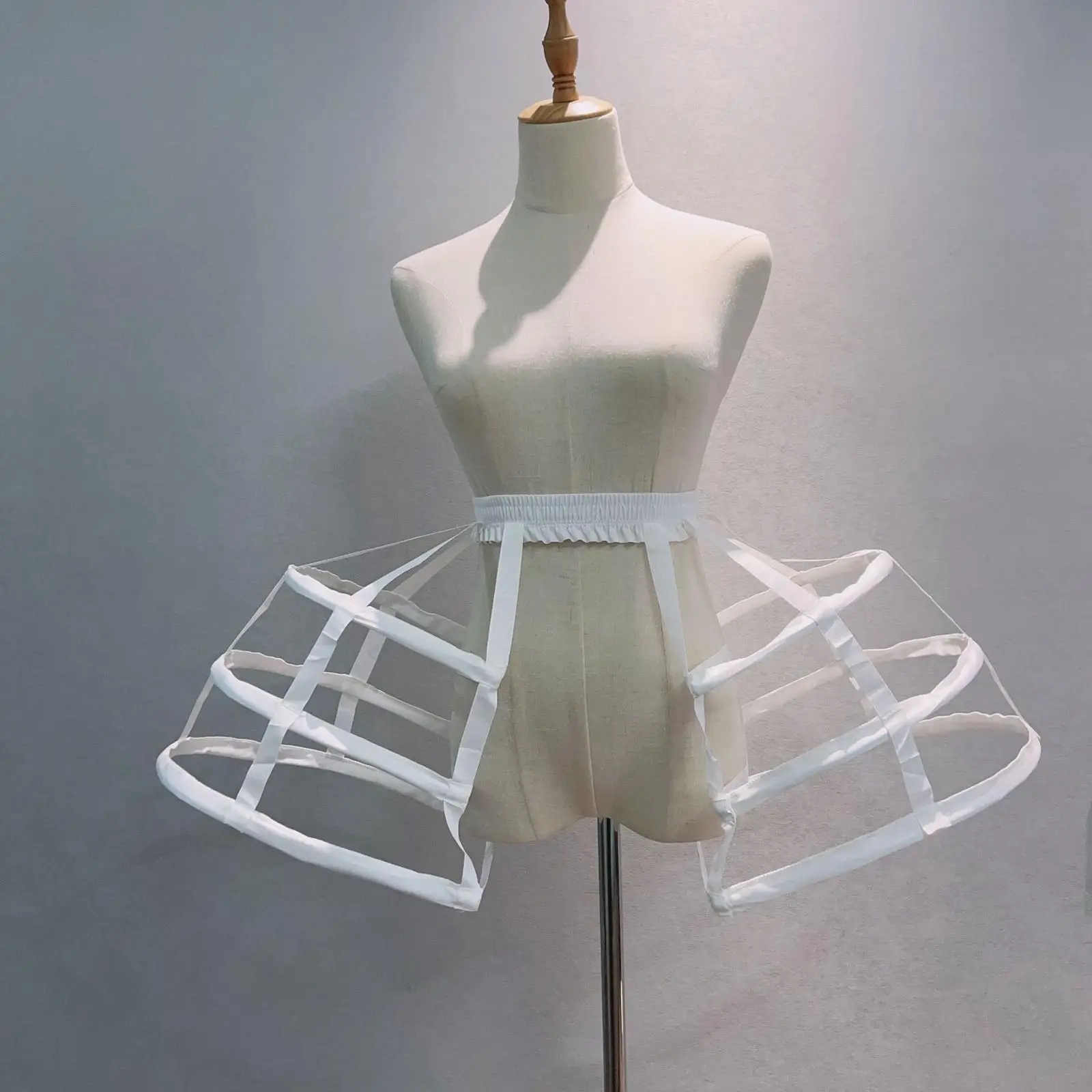 Crinoline Underskirt Pannier Cage Hoop Skirt Petticoat 3 Hoop Women Hoops Pannier Petticoat Cage for Gown petticoat skirt petticoat underskirt wedding underskirt lolita petticoat flower girl underskirt wedding petticoat vintage underskirt