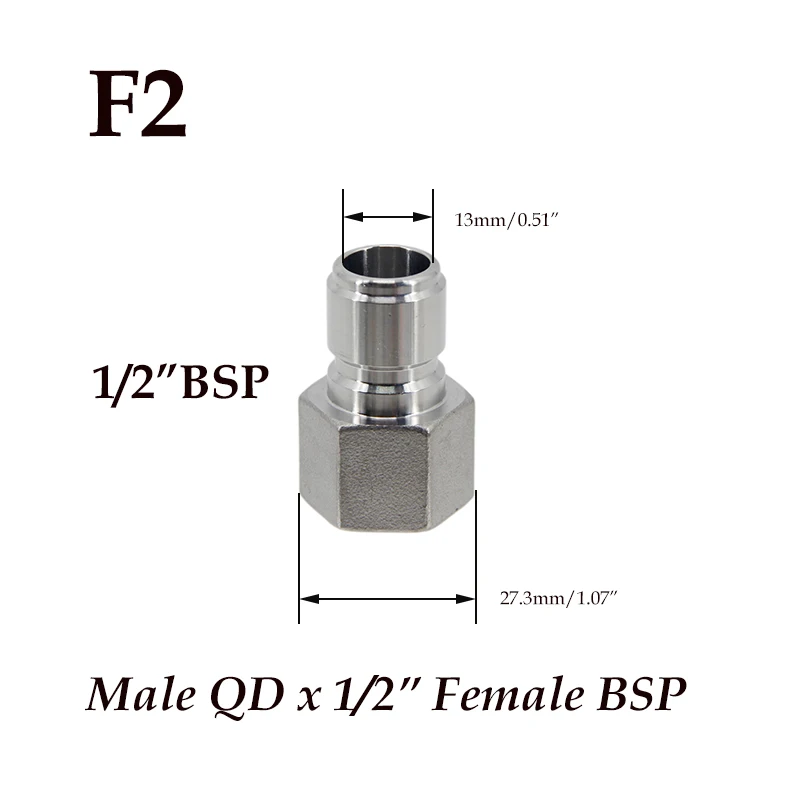 Premium Stainless Steel Ball Lock Quick Disconnect for Homebrew Beer - Free Shipping