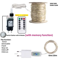 100M girlanda żarówkowa LED Lights girlanda lampki uliczne świąteczne wakacje na zewnątrz dla domu Party noworoczne drzewo dekoracje ślubne 2