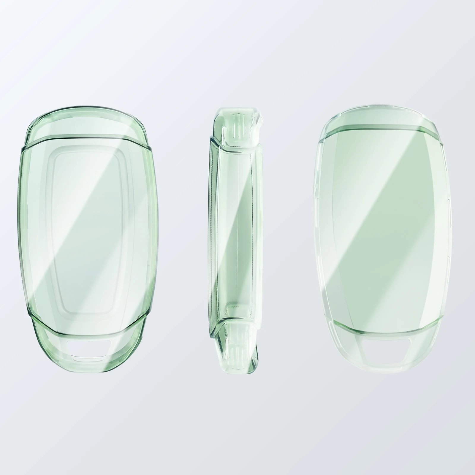 Transparent Car Key Holder with Keychain