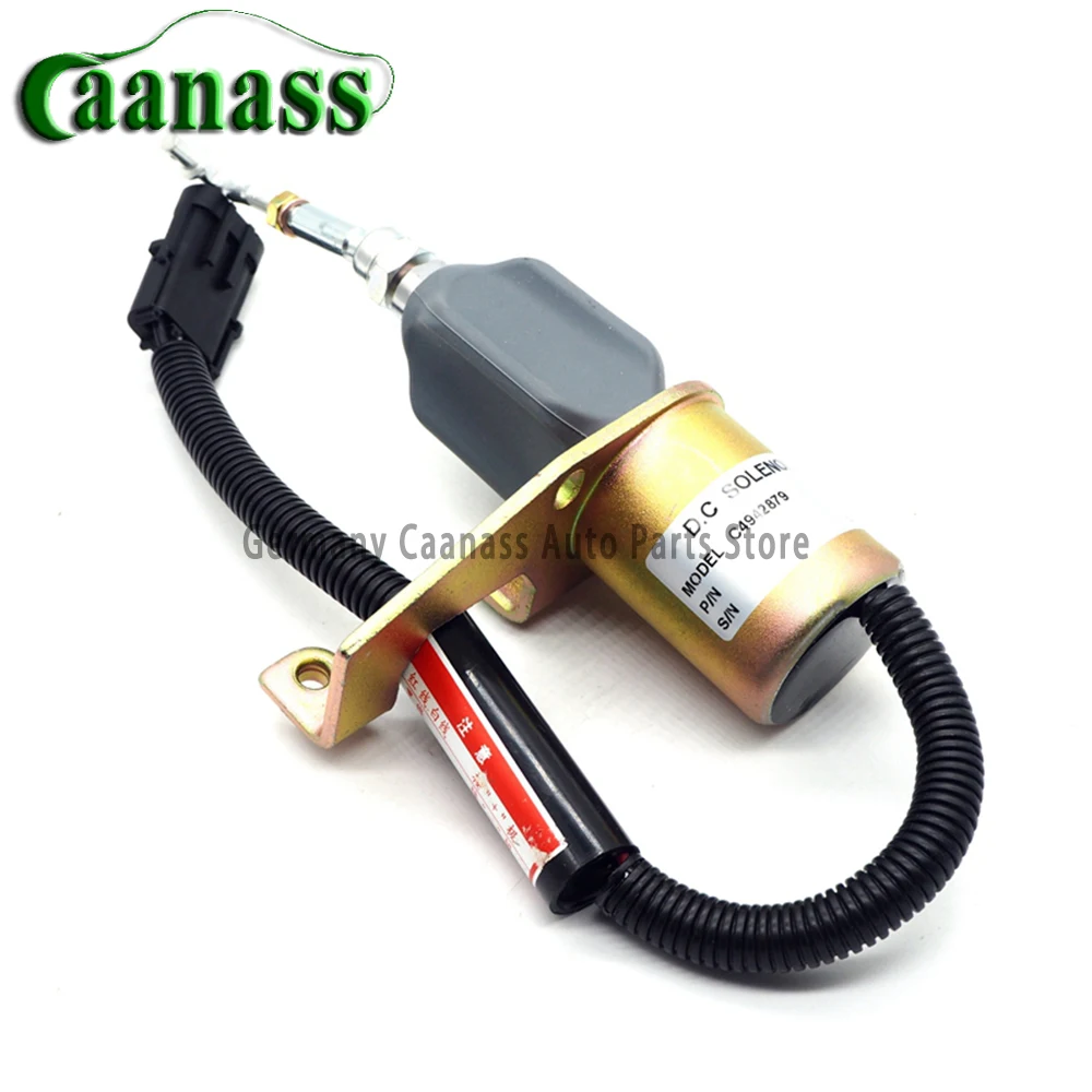

For Cummins 6BT 6BTA 5.9L 4BT 4BTA Engine Fuel Shutoff Solenoid 5295567 4942879 24V Excavator Genset Parts
