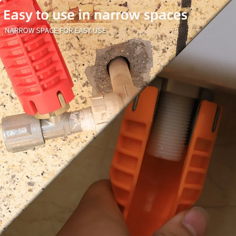 8 in 1 Sink Faucet Wrench Repair Tool Non-slip Kitchen Bathroom Faucet Assembly Key Plumbing Installation Wrench